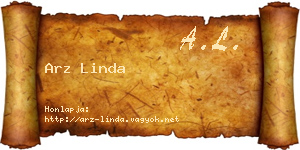 Arz Linda névjegykártya